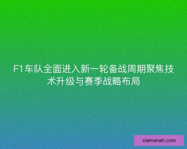 F1车队全面进入新一轮备战周期聚焦技术升级与赛季战略布局